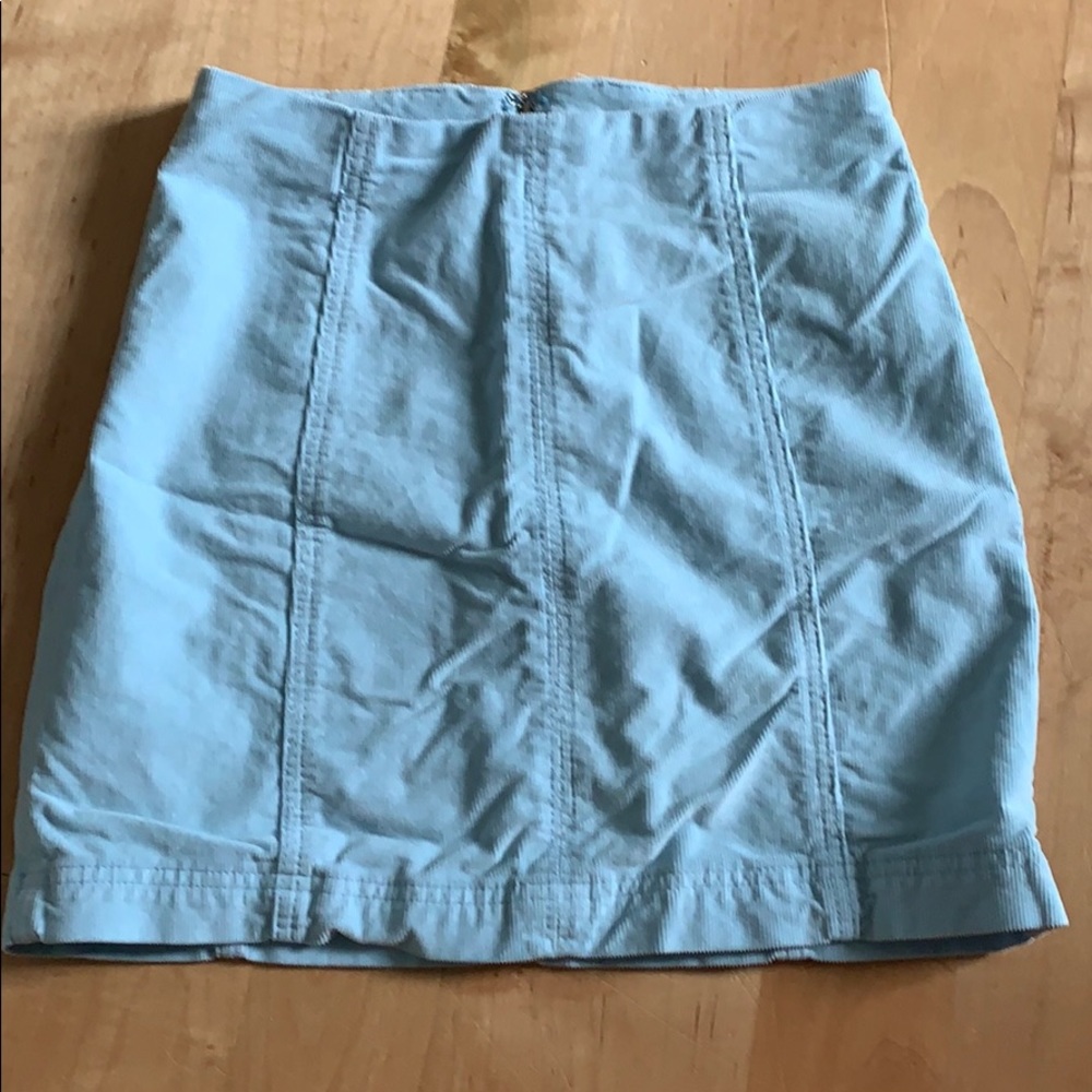 Light blue corduroy Free People skirt